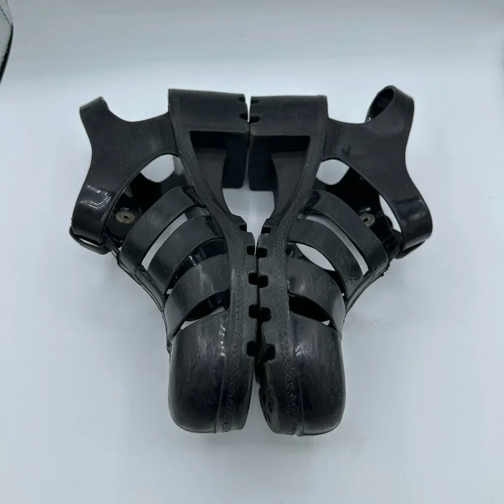 Unbranded Black Y2K Chunky Jelly Sandals Women's 9 - Picture 3 of 5